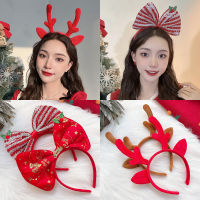 2023 Christmas Decorations Santa Claus Hair Band Christmas Headwear For Women Holiday Dress Headband Christmas Deer Horn Hair Band Festive Hair Accessories 2023 Christmas Decorations Female Santa Claus Headband Holiday Party Hair Accessories Christmas