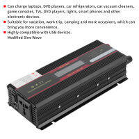 เครื่องแปลงกระแสไฟรถยนต์ DC12V To AC220V 6000W อัตโนมัติ Sine Wave ตัวแปลงไฟฟ้า LCD