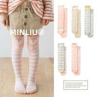 [COD] Minliu autumn new cartoon mid-tube rabbit striped long over-the-knee sweet and cute childrens