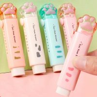 Push-pull Cat Paw Cute Eraser Girl Pencil Eraser Student Rubber Cartoon Pen Eraser Children School Supplies Prizes Office Eraser