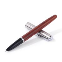 Fountain Pen Jinhao 51A Rose Wood Stainless Steel Cap 0.38mm Extra Fine Calligraphy Ink Pens