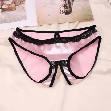 Sexy Lady Pearl Panties Low Waist Womens Underwear Crotchless