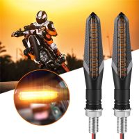 ♛ 2pcs 12 LED Motorcycle Turn Signal Lights Bendable Flashing Motorbike Indicator Blinker Moto Tail Lights Signal Lamp for Harley