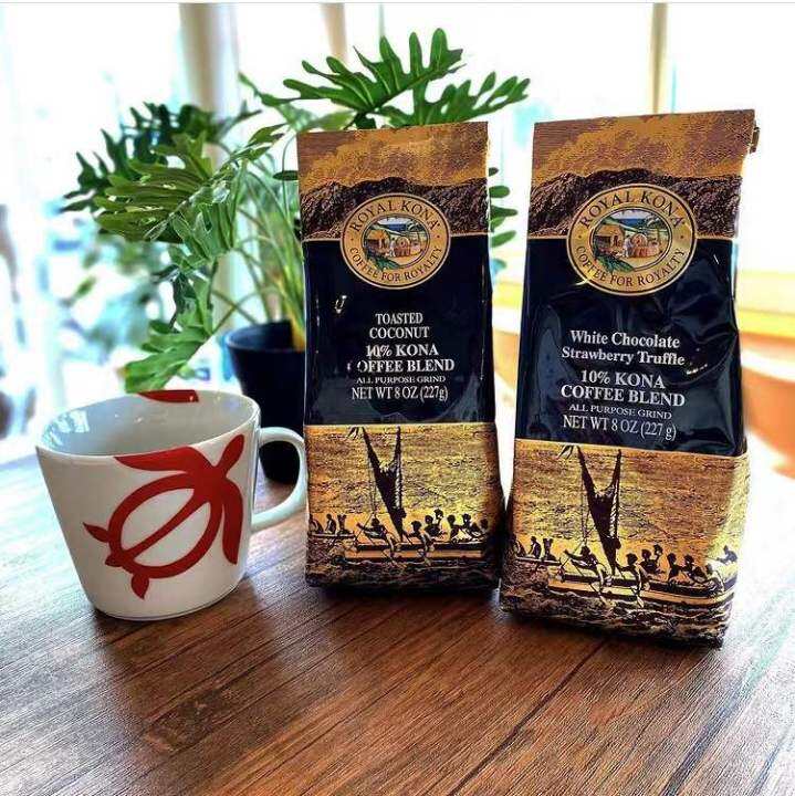 Hawaiian Royal Kona Coffee 10kona vanilla caramel roasted Bulei black