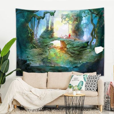 Hippie Tapestry Trippy Mushroom Psychedelic Background Cloth Background Wall Decoration Cloth Tapestry Home Art Deco Mural Tapes