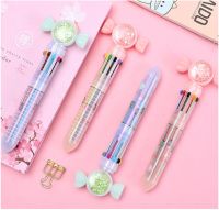 เครื่องเขียนน่ารัก10ชิ้น/ล็อต10สีเลื่อมลายแมวปากกาลูกลื่นสำนักงานโรงเรียนปากกาหลากสีเติมสีสัน