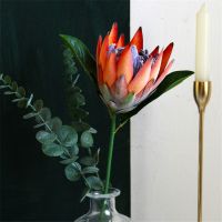 【CC】 Africa Protea cynaroides branch Artificial Flowers with fake leaves flores artificiales garden decoration