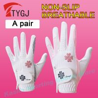 TTYGJ golf gloves ladies PU leather silicone non-slip particles left and right hand breathable gloves TC47