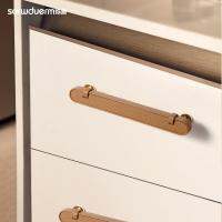 Small Leather Handle Modern Minimalist Style Wardrobe Drawer Cabinet Leather Cabinet Handle