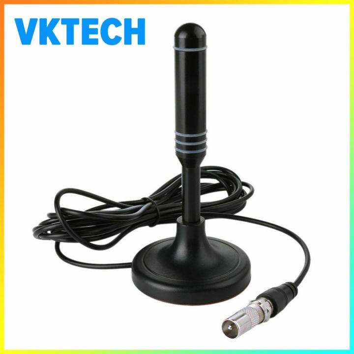 [vktech] Portable Tv Antenna 300cm Coax Cable Digital Receiving Antenna 