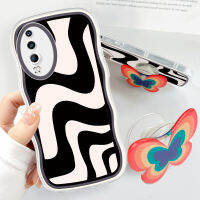 เคสโทรศัพท์ Huawei P20 P20โปร P30 Huawei Y9 Prime 2019 (พร้อมตัวยึดฟรี) เคสป้องกันกล้องคลุมทั้งหมดลายเส้นแบบลอนนิ่มแฟชั่นหลากสีสไตล์เรียบง่าย