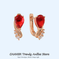 Canner ใหม่กาชาดธรรมชาติเพทายเงินแท้925 S tud E arrings เทรนด์เครื่องประดับสำหรับผู้หญิงวินเทจของขวัญต่างหูฟรีชิวาง