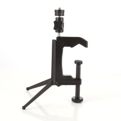 Mini Portable Swiveling Ball head C-Clamp Tripod Stand Desktop for Camera DSLR DV