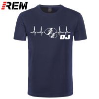 Funny Dj Heartbeat T Shirt Men Deejay Pulse Tshirt For Male Dj Electrocardiogram Teeshirt Homme Deejay Cardiogram Tshirt