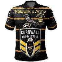 2023 NEW Style Cornwall Rugby League Polo shirt - Trelawnys Army with Cornwall Flagsize：XS-6XLNew product，Can be customization