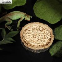 SHUSHABA Crickets Scorpion Lizard คอนเทนเนอร์ลำต้น Pohon Buatan ที่ป้อนถ้วยอาหารสัตว์เลื้อยคลานชามใส่น้ำจานให้อาหาร