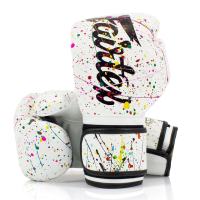 Fairtex Boxing Gloves Gloves BGV14 PAINTER White Black MICROFIBER 8-10-12-14-16 oz. นวมแฟร์เท็กซ์ BGV14 เพนเทอร์ ขาว ดำ ไมโครไฟเบอร์ นวมต่อยมวย