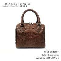 Prang Crocodile Leather Top Handle Bag Handbag กระเป๋าถือสตรี กระเป๋าผู้หญิง หนังจระเข้ C-LB-0582H-T