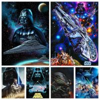 【hot】❈❄▩  Star Cartoon Wars Dark Round Rhinestones 5D Painting Mosaic