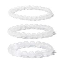 6 8 10 MM Real Natural Agates Stone Bracelet Black White Howlite Selenite Beaded Bracelets For Women Men Healing Reiki Jewelry Exterior Mirrors