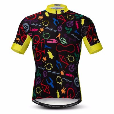 2021 cycling jersey for Men Mountain Bike jersey Pro MTB Bicycle Shirts Short sleeve Team Road Tops racing wear Cartoon Red