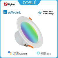 CORUI EWeLink Zigbee Smart Downlight 5/7/9W RGBCW Led Recessed Ceiling Light Voice Control Work With Alexa Google Home Ceiling Lights