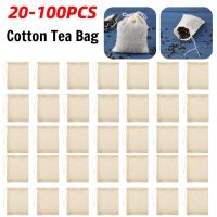 20-100pcs Cotton Spice Separate Filter Filters Teabags for Infuser with String Tools