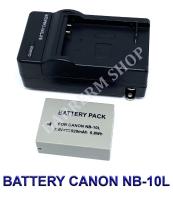 (Saving Set 1+1) NB-10L / NB10L Camera Battery And Charger for Canon รหัสแบต NB-10L / NB10L แบตเตอรี่และที่ชาร์จสำหรับกล้องแคนนอน Powershot G15,G16,G3X,G1X,SX40HS,SX50HS,SX60HS BY BARRERM SHOP