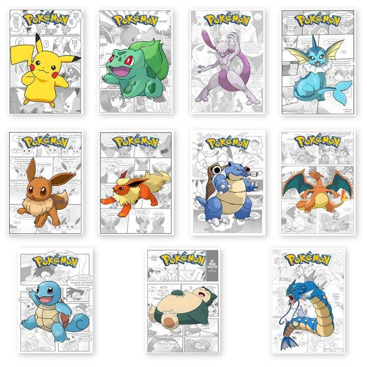 ✑№ Canvas Painting Cartoon Charizard Bulbasaur Blastoise Poster ...