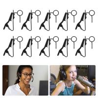 10 Pcs Microphone Lavalier Wireless Lapel Mic Wireless Lavalier Mic Clips Mini Mic Holder Clip Iron Collar Clip Microphone