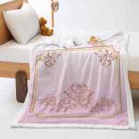 Beautiful flower grow vine leaves 3D warm Plush Fleece Blanket picnic sofa