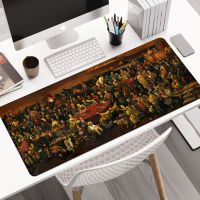 ⊙▲ Large Size Mouse Pad Celebrity Painting and Dante Discuss Divine Comedy Picture Printing Desk Mat Computer Desk Decoration