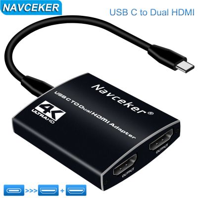 USB C to 2 HDMI Dual 4K Displays Digital AV Adapter for 2020-2016 MacBook Pro  Mac Air/iPad Pro  Dell XPS 13/15 Surface Pro 7/Go