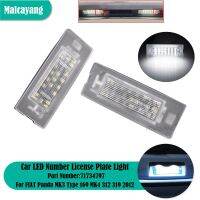 ไฟป้ายทะเบียน LED รถยนต์คุณภาพสูง2ชิ้นหลอดไฟโคมไฟ LED สีขาว12V 71734797สำหรับเฟียตรุ่นแพนด้าประเภท MK3 169 MK4 312 319 2012