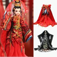 Hanfu ตุ๊กตาเครื่องแต่งกายโบราณจีนเสื้อผ้าสำหรับตุ๊กตาบาร์บี้30ซม. เด็กผู้หญิง1/6ตุ๊กตาข้อต่อแบบเบ้าอุปกรณ์เสริม