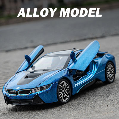 1:32 BMW I8 Supercar Alloy Car Diecasts &amp; Toy Vehicles Car Model Sound And Light Car Toys For Kids Gifts