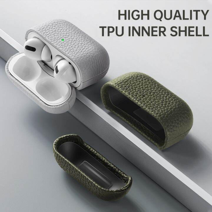 [HM] สำหรับ Airpods Pro Case 100ซองหนังแท้สำหรับ Airpods 3 / 2 /Pro ซอง