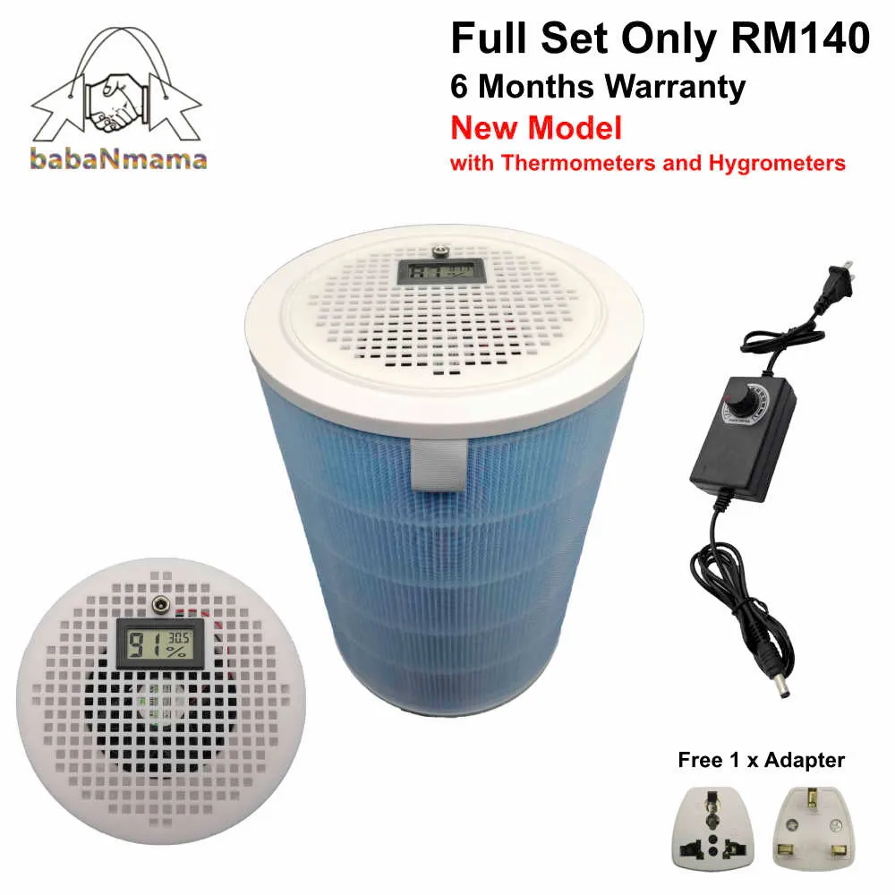 Diy Xiaomi Air Purifier Cleaner Hepa Filter Car Home Remove Pm2 5 Formaldehyde With Thermometers And Hygrometers Lazada