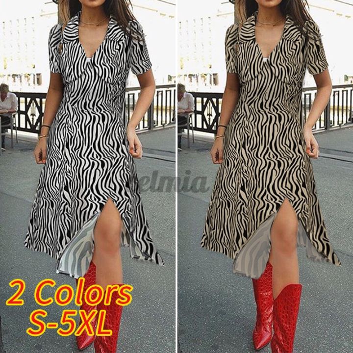 celmia-women-short-sleeve-v-neck-leopard-print-casual-long-dress
