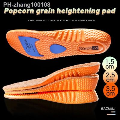 ℡◙✔ Thermal Height Insoles for Shoe Deodorant Keep Warm Cushioned Running Increase Insoles for Men Women Orthopedic Care Heel Pads