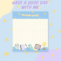 Memo pad กระดาษโน๊ตแบบฉีก 30 แผ่น / เล่ม - ✏️? กระดาษโน้ต Have a good day with me collection กระดาษโน๊ตน่ารัก เกาหลี สีพาสเทล สมุดฉีก อุป