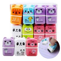 6pcs Cute Cartoon Roller Colorful Rectangle Eraser Rubber Students Stationery Kids Gift School Office Correction Supplies Eraser