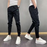 NGHG MALL-New internet celebrity casual pants mens trendy Korean version trendy thin pants mens handsome 9-point pants