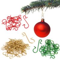 【YF】❈  Metal S-Shaped Ganchos Titular Pingente De Bola Natal Decorações Penduradas Para Casa Enfeites Novo 50Pcs