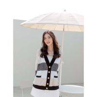 利Puri&amp;Me Le Milk Tea Cardigan คาร์ดิแกนไหมพรมเนื้อดีทอสลับสี premium glitter