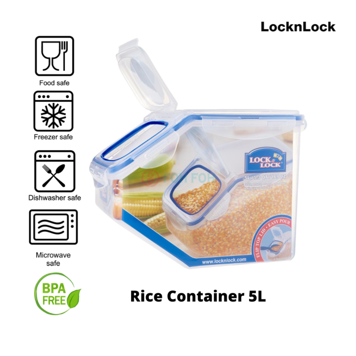 LocknLock 5L PP BPA Free Classic Rice Case Rice Storage Container With