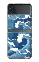 เคสมือถือฝาหลังมือถือ Samsung Galaxy Z Flip 3 5G ลายรูปแบบคลื่น Wave Pattern Case For Samsung Galaxy Z Flip 3 5G