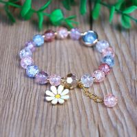 celet Korea Fashion Pink Cute Girly Crystal celet For Women Fashion Accessories