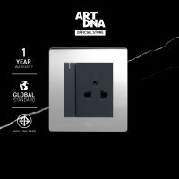 ART DNA รุ่น A77 3 Pin Socket With Switch สีสแตนเลสเงา ปลั๊กไฟโมเดิร์น ปลั๊กไฟสวยๆ สวิทซ์ สวยๆ switch design