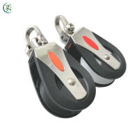 Hot Selling Mini zinc alloy nickel pulley block single-wheel with round eye Pilates pulley